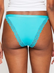 KBX Pink Light Blue/White/Teal Mixed Brazilian Knickers 3 Pack - Image 3 of 7