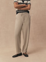 neutre - Pantalons Coupe ballon en lin Blend - Image 2 de 7