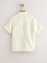 Ecru Embroidery Sun Palm Short Sleeve Palm Embriodered Shirt (3-16yrs) - Image 10 of 12