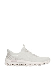Skechers White Slip-In Glide Step Elevate Amaze Trainers - Image 1 of 5