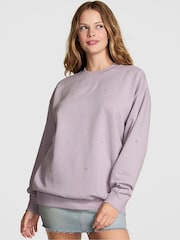 Victoria's Secret PINK Spring Violet Purple Fleece Sweatshirt - Image 1 of 2