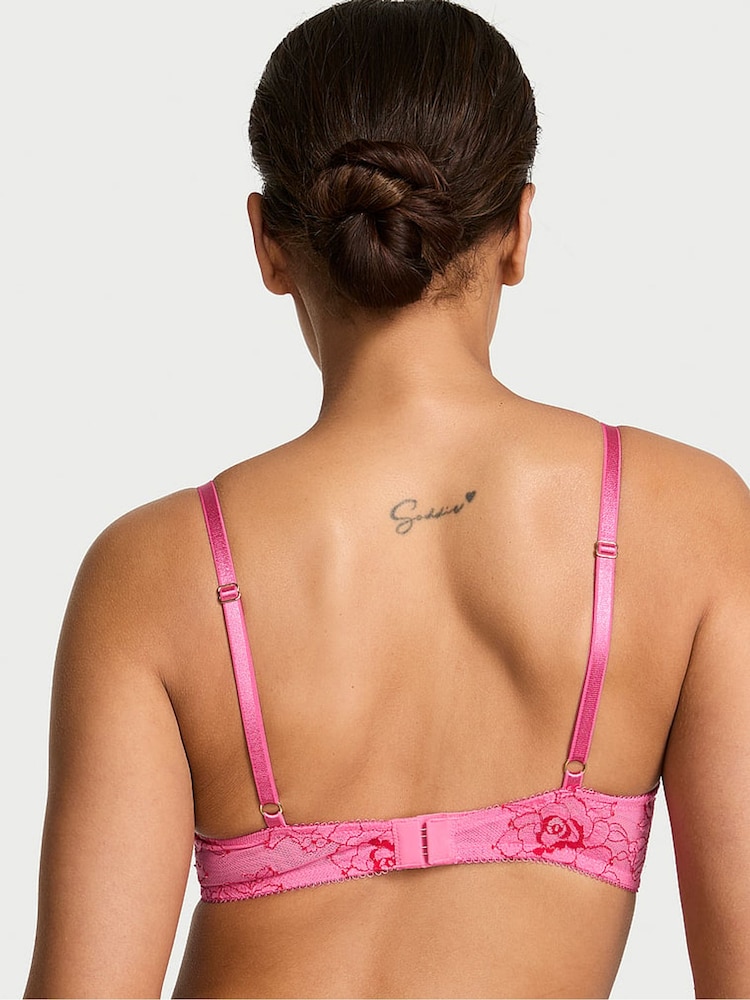 Victoria's Secret Rose Garden Pink Lace Bra - Image 2 of 2