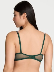 Victoria's Secret Pink Forest Green Christmas Gingerbread Embroidery Bra - Image 2 of 4