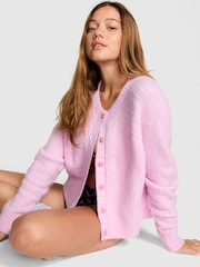 Victoria's Secret Pink Hushed Lilac Purple Knit Cardigan - Image 1 of 3