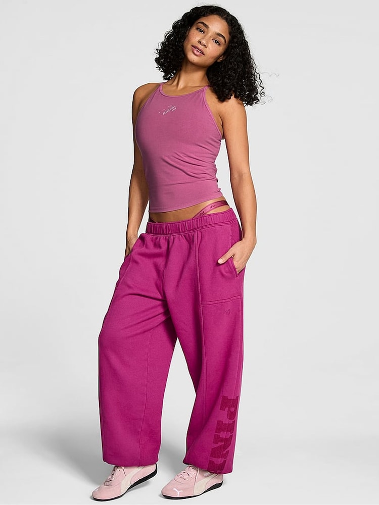 Victoria's Secret PINK Magenta Purple Oversized Joggers - Image 1 of 2