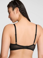 Victoria's Secret Pink Heartbreaker Black Push Up Emboridery Bra - Image 2 of 3