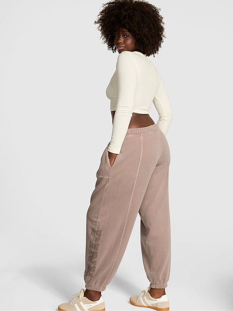 Victoria's Secret PINK Panama Beige Oversized Joggers - Image 2 of 2