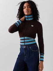 adidas Originals Brown Vintage Tracktop Jacket - Image 1 of 6