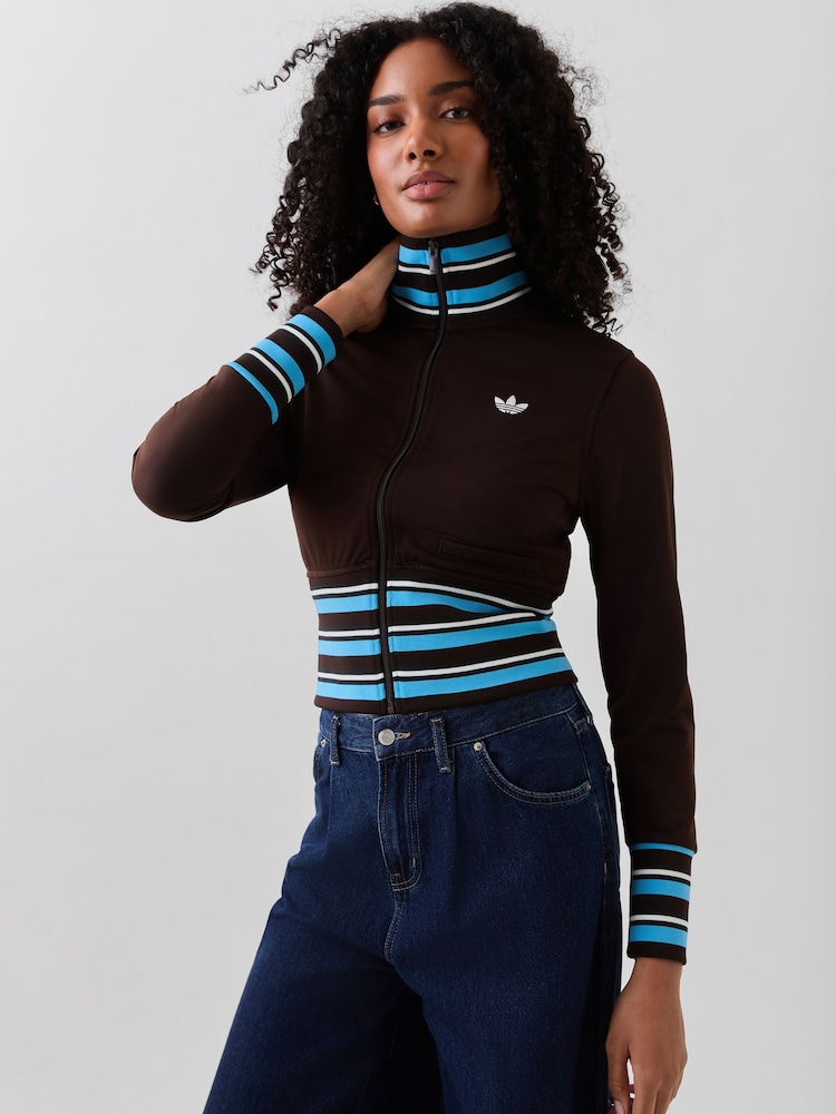 adidas Originals Brown Vintage Tracktop Jacket - Image 1 of 6