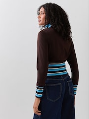 adidas Originals Brown Vintage Tracktop Jacket - Image 3 of 6