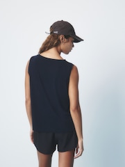 self. Navy/Cream Tank Tops 2 Pack with Lyocell - Image 3 of 11