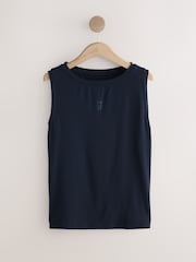 self. Navy/Cream Tank Tops 2 Pack with Lyocell - Image 8 of 11