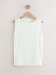 self. Navy/Cream Tank Tops 2 Pack with Lyocell - Image 9 of 11