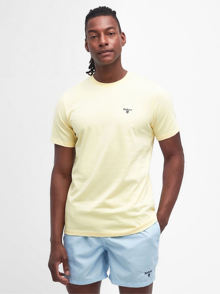 Barbour® Lemon Yellow Mens Sports T-Shirt - Image 2 of 6