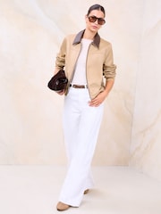 Lipsy Sand Collared Barn Jacket - Image 2 of 5