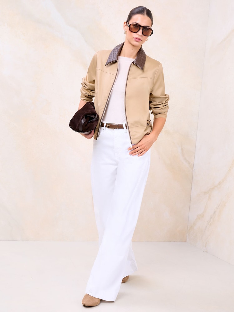 Lipsy Sand Collared Barn Jacket - Image 2 of 5
