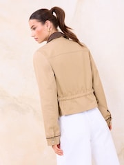 Lipsy Sand Collared Barn Jacket - Image 3 of 5