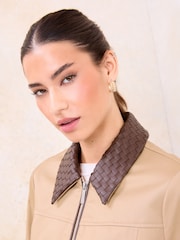 Lipsy Sand Collared Barn Jacket - Image 4 of 5