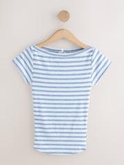 self. Blue/White Stripe Boat Neck T-Shirts 2 Pack - Image 2 of 11