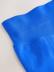 self. Cobalt Blue Seamfree Shorts - Image 9 of 9