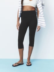 self. Black Capri Sport Leggings - Image 1 of 7