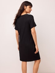 Black Maternity Nursing Ribbed Nightie - Image 3 of 4