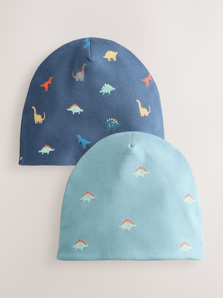 藍色恐龍 - Kind To Skin Chemo Hats 2 Pack (1-16yrs) - 圖片 1/5