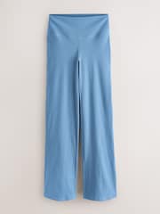 self. Blue Rib Wide Leggings - Image 1 of 3