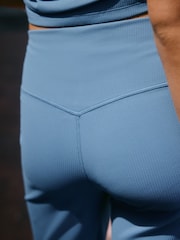 أزرق - من Self. بنطلون ضيق بتصميم مضلع واسع - صورة 4 من 8