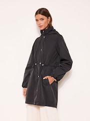 Lipsy Black Lightweight Shower Resistant Raincoat - Image 4 of 5