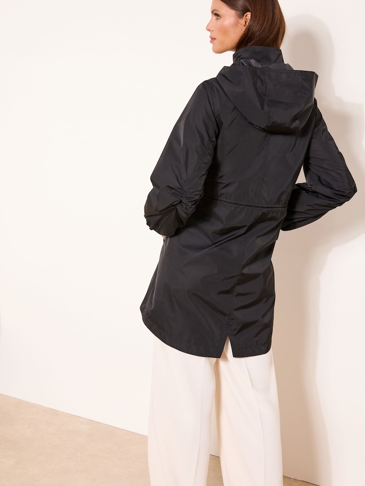 Lipsy Black Lightweight Shower Resistant Raincoat - Image 5 of 5 Lipsy Black Lightweight Shower Resistant Raincoat - Image 5 of 5