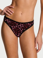 Victoria's Secret Black Kisses Bikini Lace Trim Knickers - Image 1 of 2