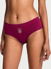 Victoria's Secret Fresh Jam Purple Hipster Sparkle Logo Knickers - Image 1 of 2