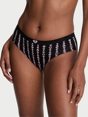 Victoria's Secret Black Hipster Heart Stripe Knickers - Image 1 of 2