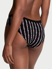 Victoria's Secret Black Hipster Heart Stripe Knickers - Image 2 of 2