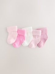 Pink Baby Socks 5 Pack (0mths-2yrs) - Image 1 of 3