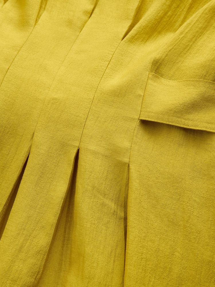 Lime Green Long Sleeve Waisted Mini Dress - Image 6 of 6