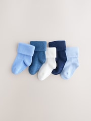 Blue Baby Roll Top Socks 7 Pack (0mths-2yrs) - Image 1 of 3