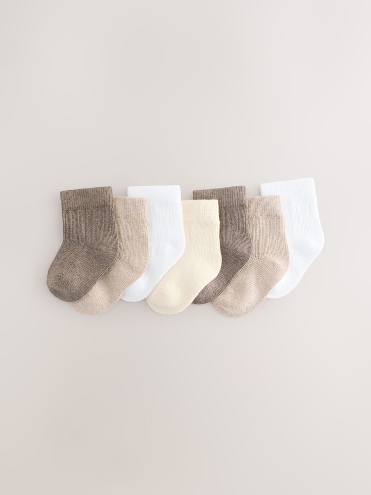 Neutral Baby Socks 7 Pack (0mths-2yrs) - Image 1 of 3
