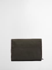 Barbour® Green Wax Hanging Washbag - Image 2 of 7