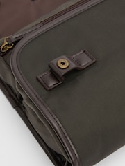 Barbour® Green Wax Hanging Washbag - Image 5 of 7