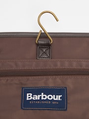 Barbour® Green Wax Hanging Washbag - Image 7 of 7