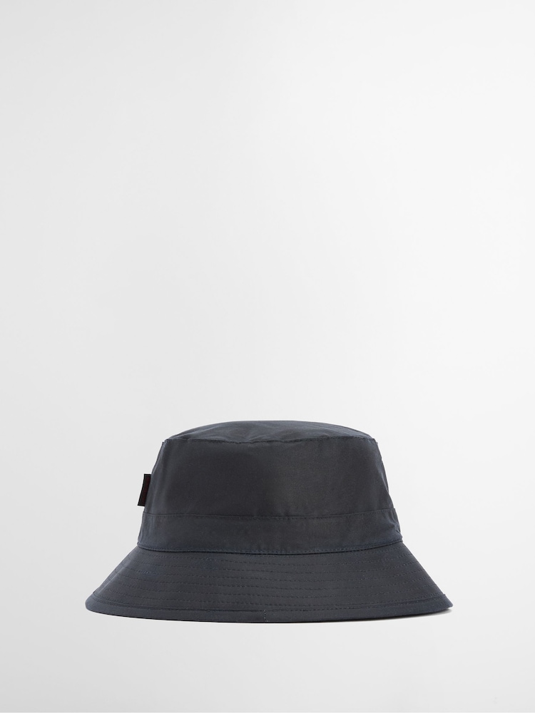 Barbour® Navy Wax Bucket Hat - Image 2 of 7 Barbour® Navy Wax Bucket Hat - Image 2 of 7
