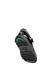 ToeZone Girls Patent Unicorn Rip Tape School Black Lilo Shoes - Image 10 of 11