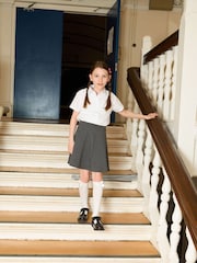 ToeZone Girls Patent Unicorn Rip Tape School Black Lilo Shoes - Image 2 of 11