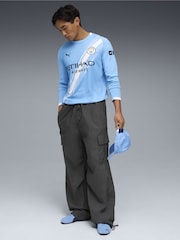 Puma Blue Manchester City 25/26 Mens Long Sleeve Home Jersey Football Shirt - Image 3 of 7