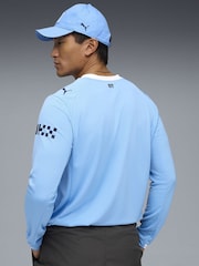Puma Blue Manchester City 25/26 Mens Long Sleeve Home Jersey Football Shirt - Image 4 of 7