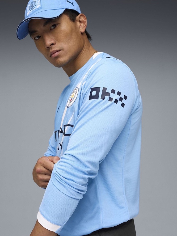 Buy Puma Blue Manchester City 25/26 Mens Long Sleeve Home Jersey