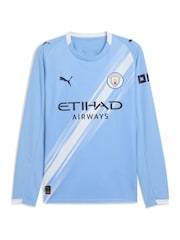 Puma Blue Manchester City 25/26 Mens Long Sleeve Home Jersey Football Shirt - Image 6 of 7