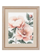 Gallery Home Multicoloured Peony Blossoms Framed Art - Image 1 of 2